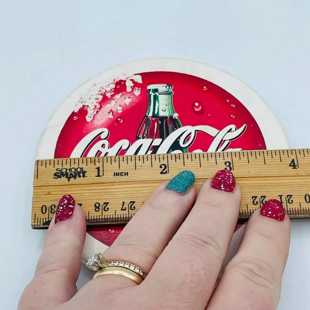 Vintage Coca Cola Cork Backed Round Ceramic Coaster 2000